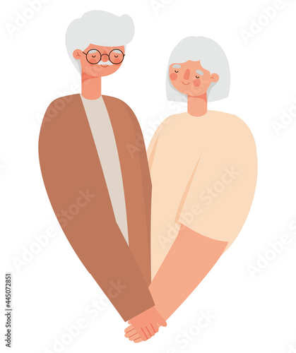 eldery grandparents icon