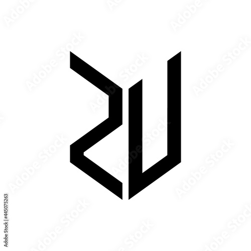 Free Download initial letters monogram logo black ZU - GFXLoad