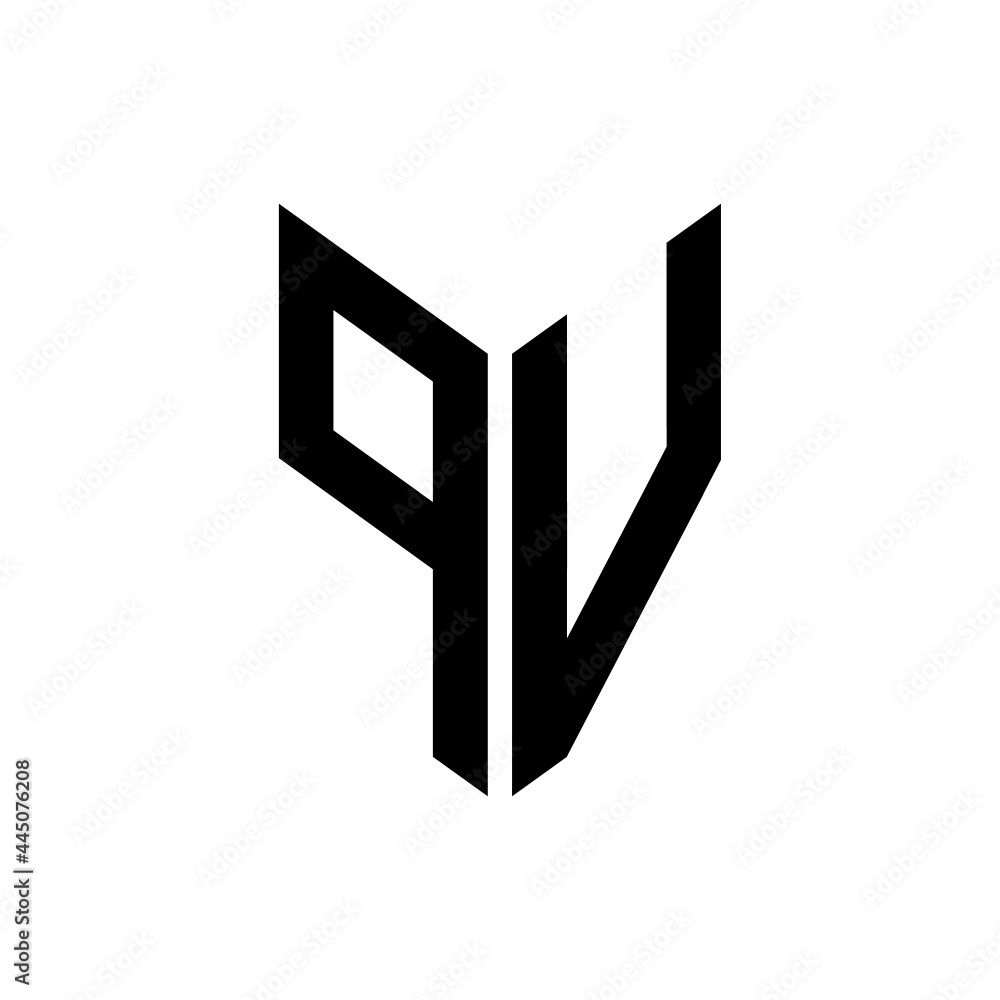 initial letters monogram logo black PV initial letters monogram logo black PV