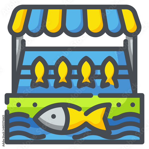 fishmonger’s line icon