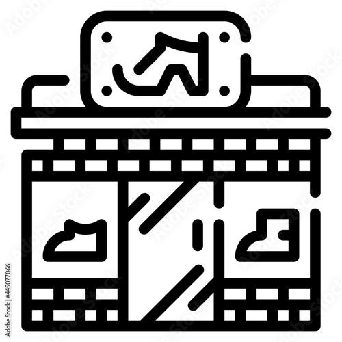 shoe shop line icon