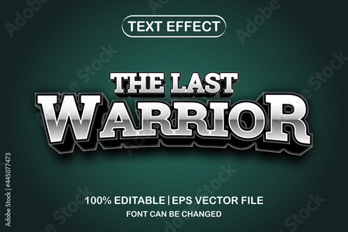 the last warrior 3d editable text effect