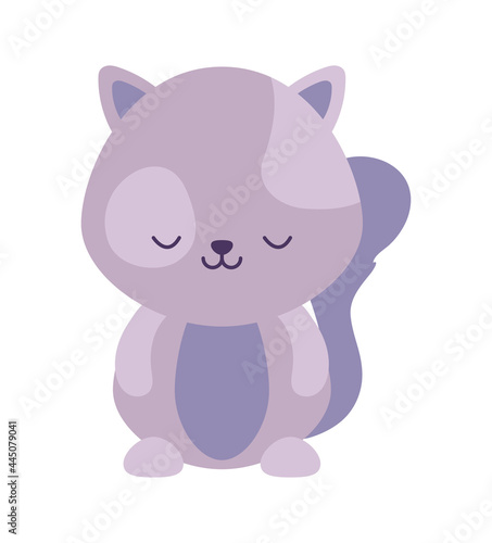 purple cat illustration
