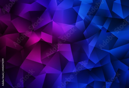 Dark Pink, Blue vector abstract mosaic backdrop.