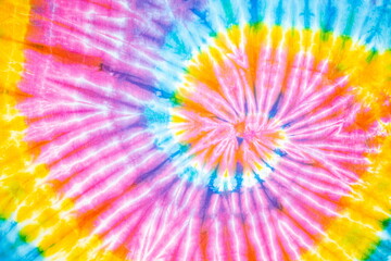 abstract rainbow spiral tie dye background.