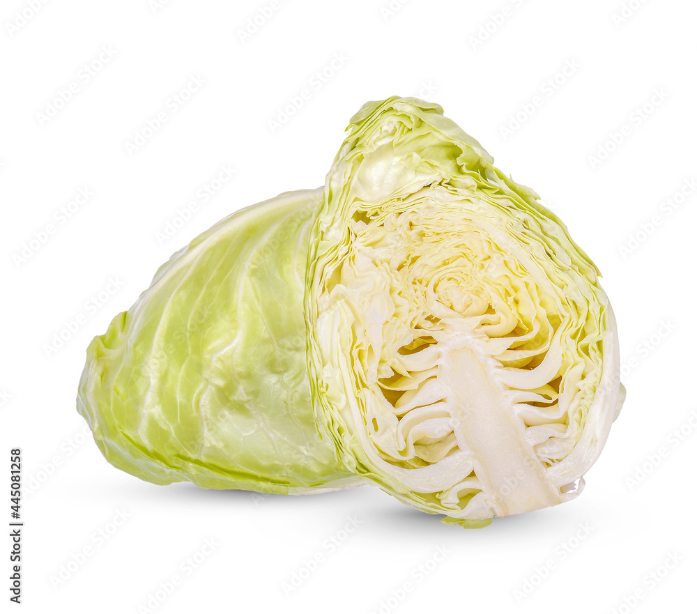 Fresh cabbage in heart shape isolated on white background Fresh cabbage in heart shape isolated on white background