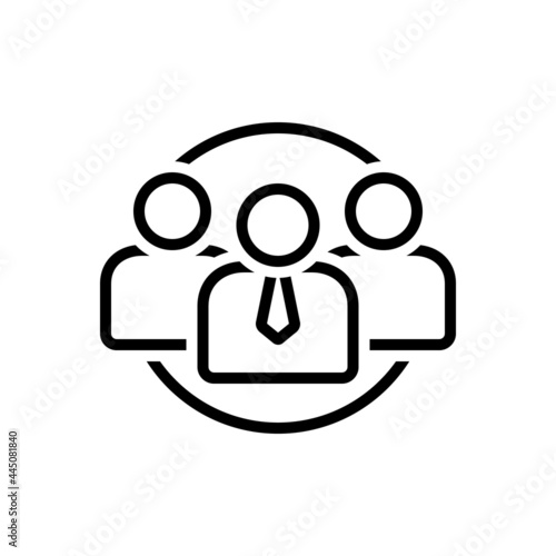 Black line icon for disciplinary