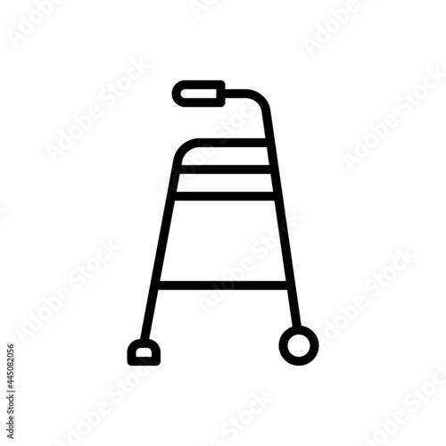 Black line icon for walker
