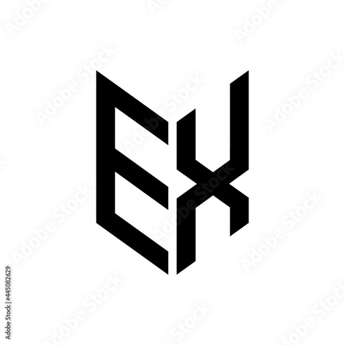 Free Download initial letters monogram logo black EX - GFXLoad