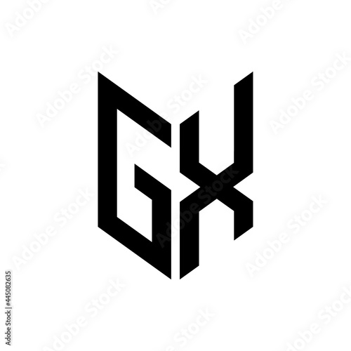 Free Download initial letters monogram logo black GX - GFXLoad