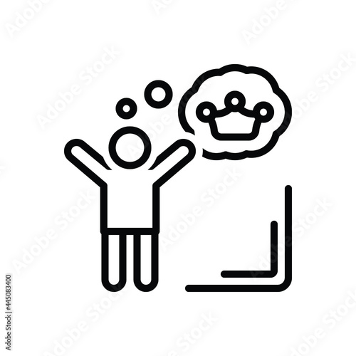 Black line icon for desire