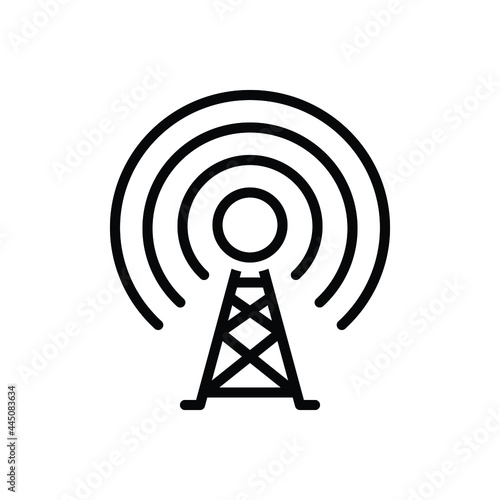 Black line icon for transmit