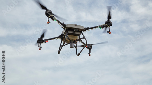 Fototapeta Naklejka Na Ścianę i Meble -  Drone Technology smart agriculture farming