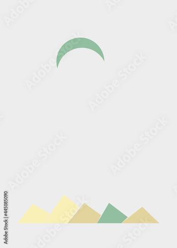 Wallpaper Mural Geometric Mountains silhouette landscape art poster illustration Torontodigital.ca