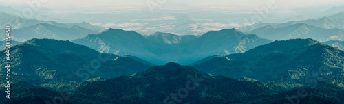 Mountain landscape vast nature, outdoor nature forest landscape. © Ammak