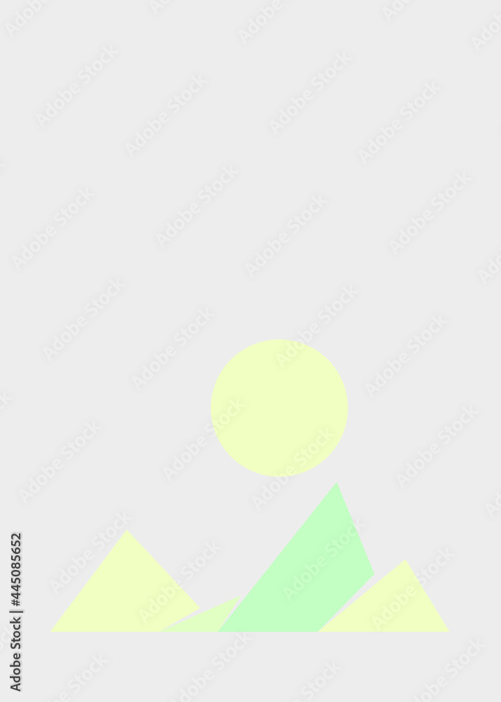 Geometric Mountains silhouette landscape art poster illustration Geometric Mountains silhouette landscape art poster illustration