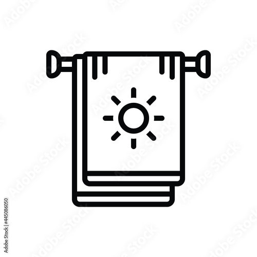 Black line icon for terry