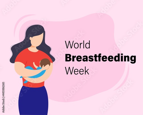 vector illustration for world breast feeding day