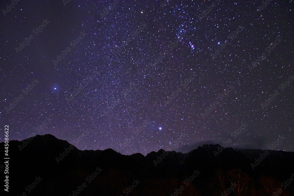 北アルプス 上高地　満天の星空