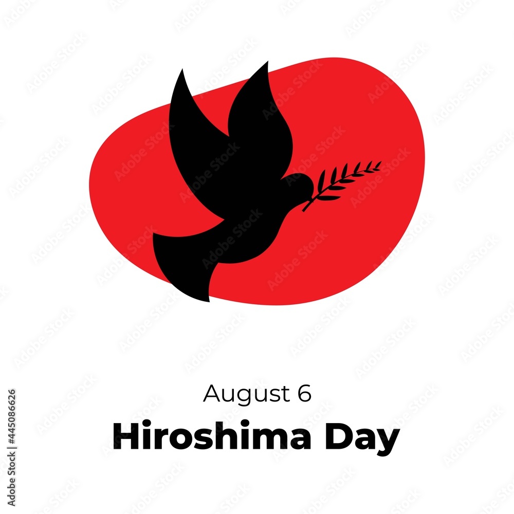 Obraz premium vector illustration for Hiroshima nuclear attack day