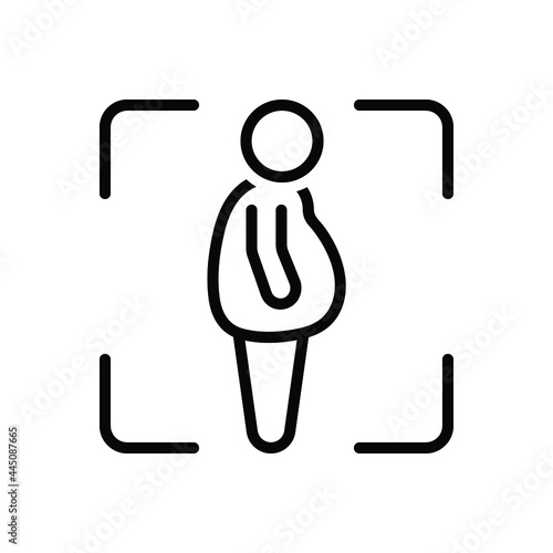 Black line icon for fatty