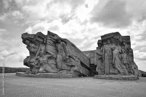 Adzhimushkay quarries memorial in Kerch city