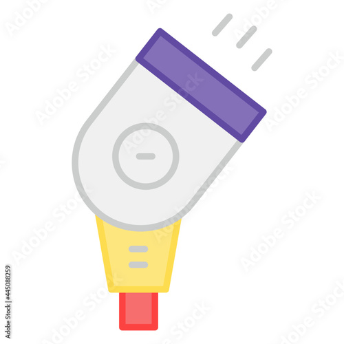 A flat design icon of floodlight