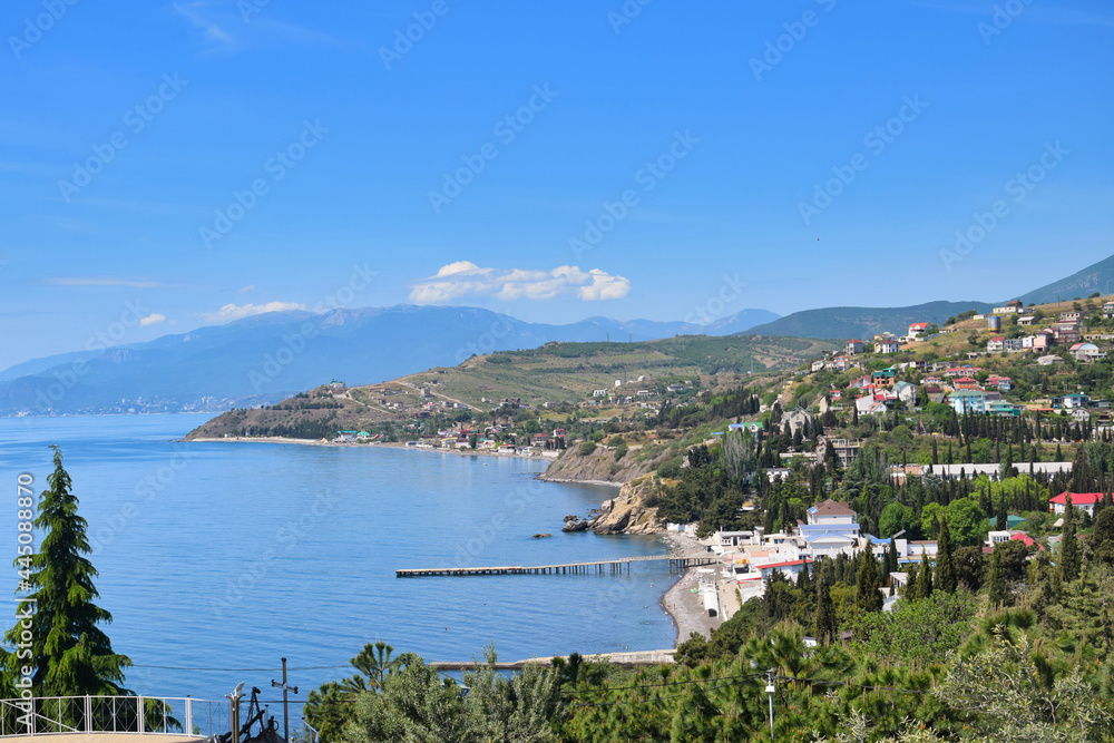 Black Sea coastline near Alushta town