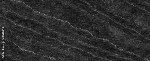 Panel kuchenny z motywem Panorama black lined marble stone background with copy space. Black grunge banner with rock texture.