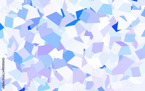 Light BLUE vector template with chaotic shapes.