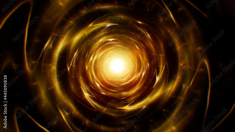 Obraz premium Abstract Glow Gold Energy Wave Background