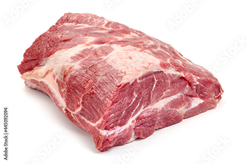 Bild auf Leinwand Raw pork shoulder, isolated on white background