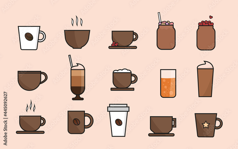 cafe icons color

Cute icons of coffee drinks are well suited for the theme of a coffee shop, morning