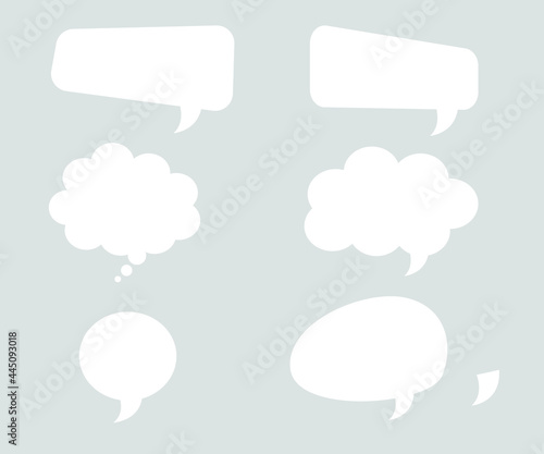 white cloud sign set illustration