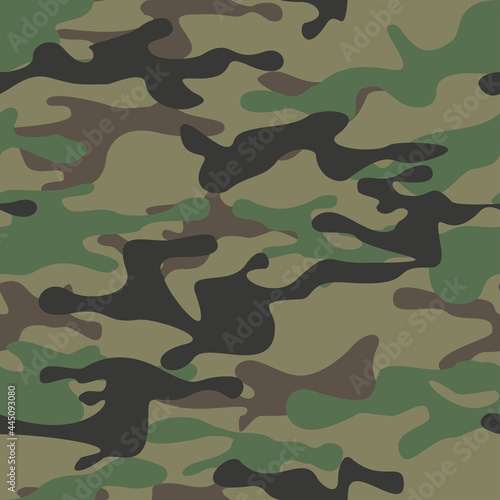  Camouflage seamless pattern from spots. Military texture. Print. Vector