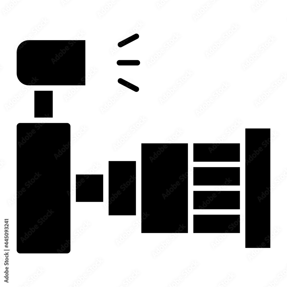A solid design icon of floodlight A solid design icon of floodlight