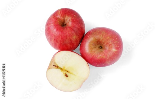 Fuji apple isolated on a white background