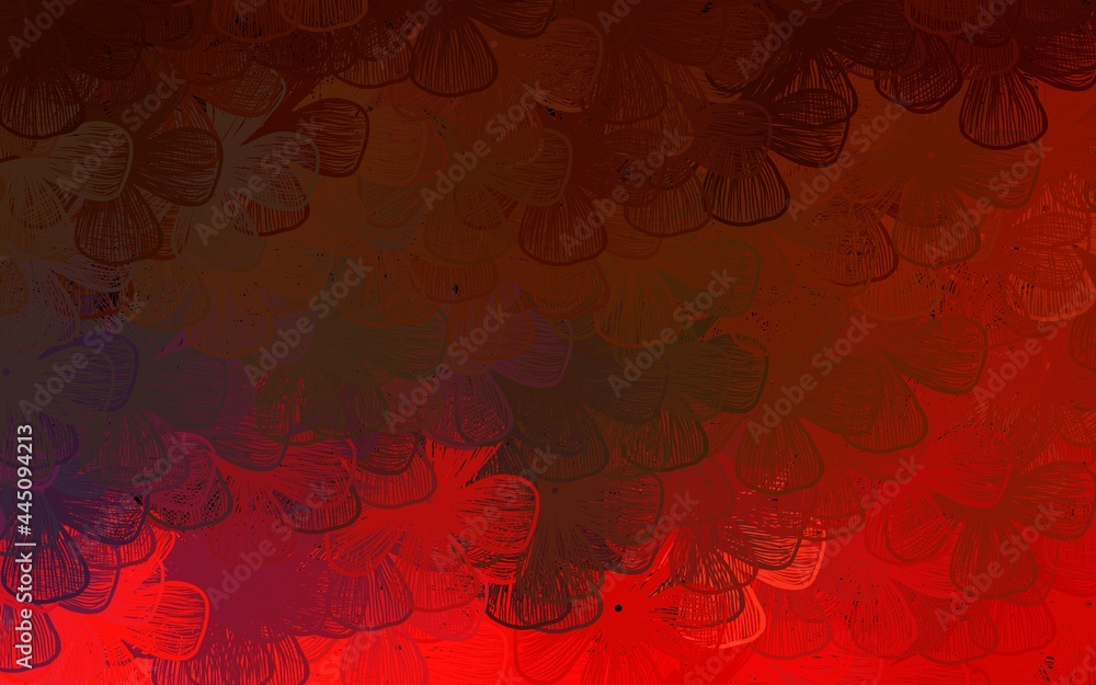 Dark Red, Yellow vector elegant pattern with trees, branches. Dark Red, Yellow vector elegant pattern with trees, branches.