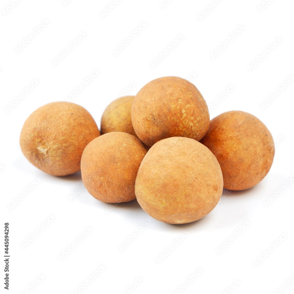 Fresh longan (Dimocarpus longan) isolated on a white background Fresh longan (Dimocarpus longan) isolated on a white background