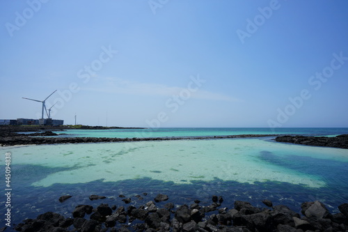 a beautiful seaside landscape with crystal clear water © SooHyun