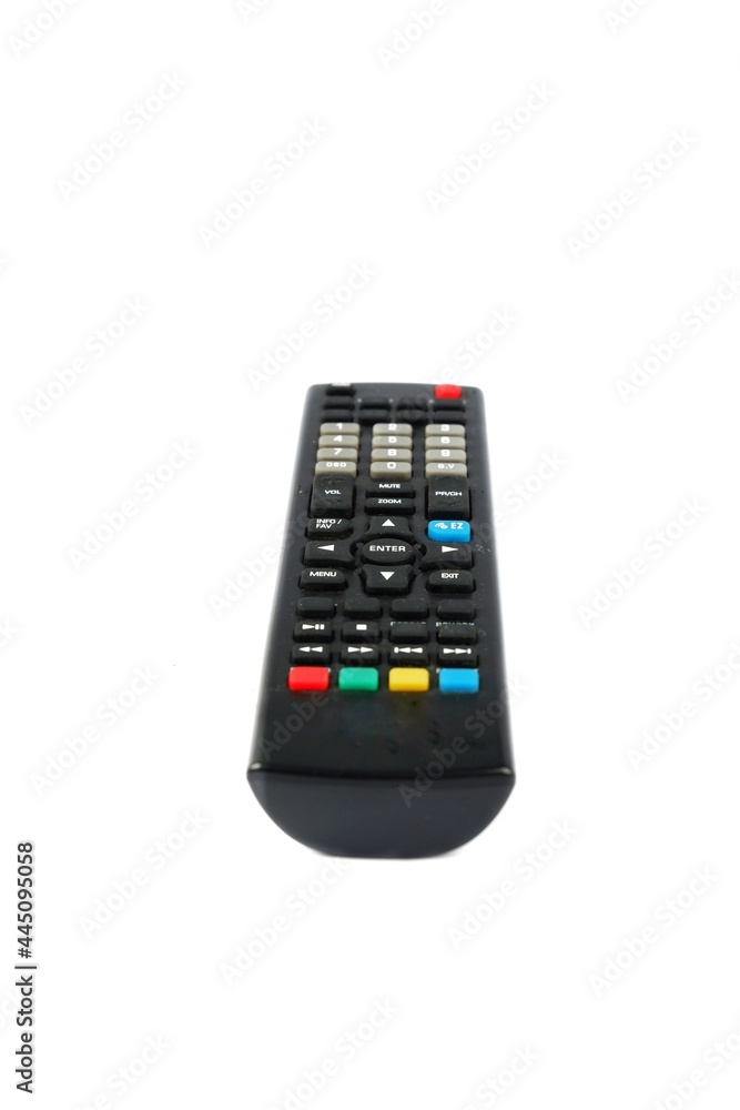 TV remote isolated on a white background, clipping path TV remote isolated on a white background, clipping path