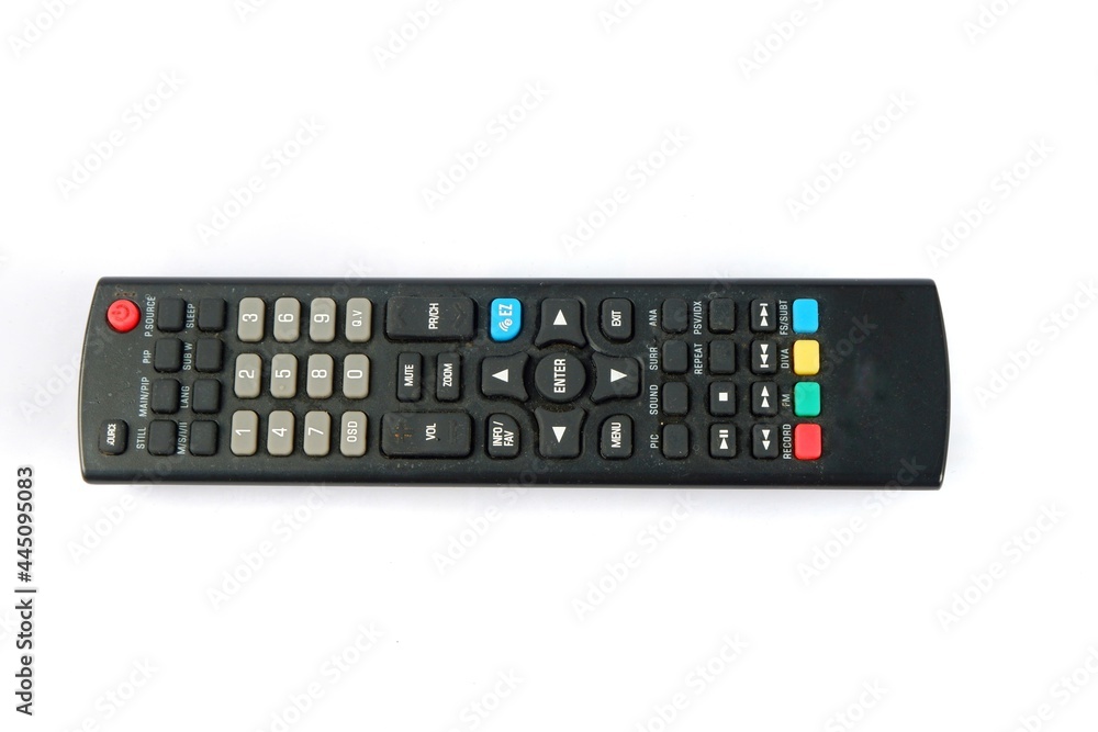 TV remote isolated on a white background, clipping path TV remote isolated on a white background, clipping path