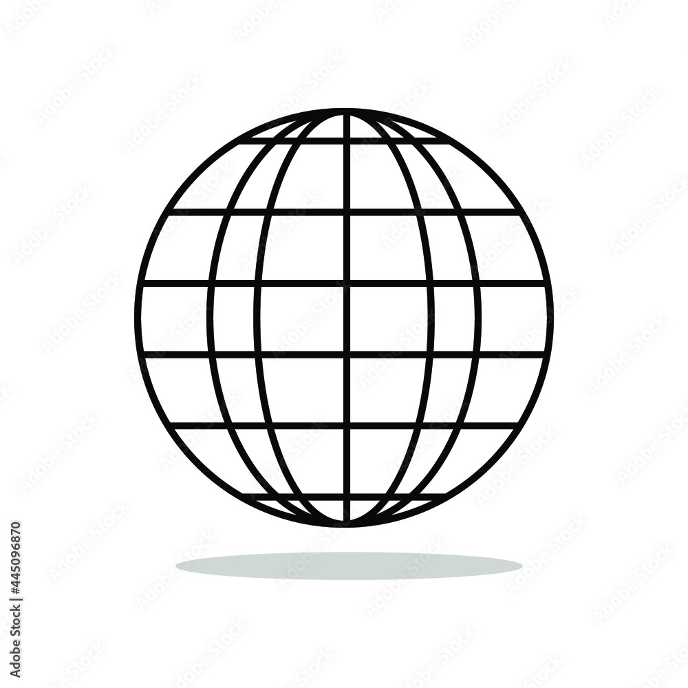 Planetary map globe icon. Vector earth symbol, globe globus pictogram, traveler wide geography symbol or eco-friendly space exploration icon. Planetary map globe icon. Vector earth symbol, globe globus pictogram, traveler wide geography symbol or eco-friendly space exploration icon.