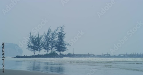 Tanjong Lobang Beach During Evening Time in Miri, East Malaysia photo