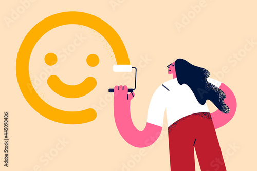 Optimism, positive thinking, motivation concept