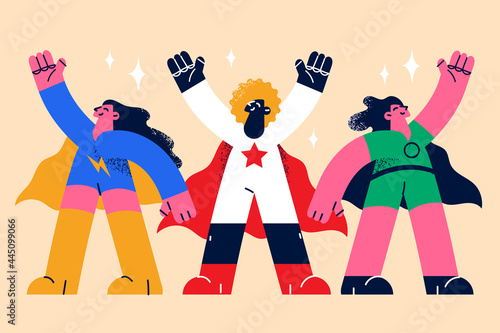  Superheroes women and superpower concept