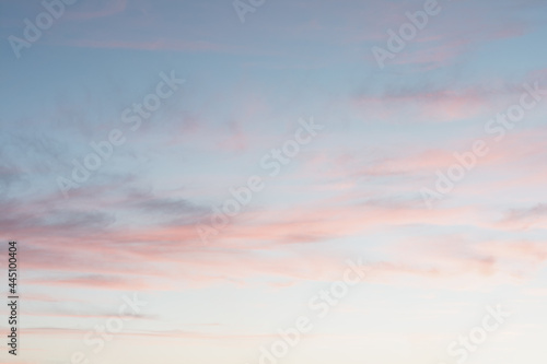 Bright colorful sky at sunset in pink purple and blue colors. © Chetgal 