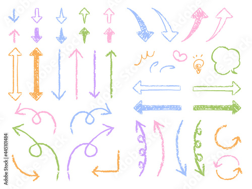 Crayon style arrow set