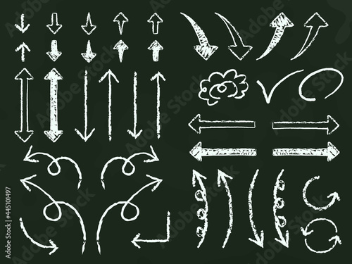 Crayon style arrow set