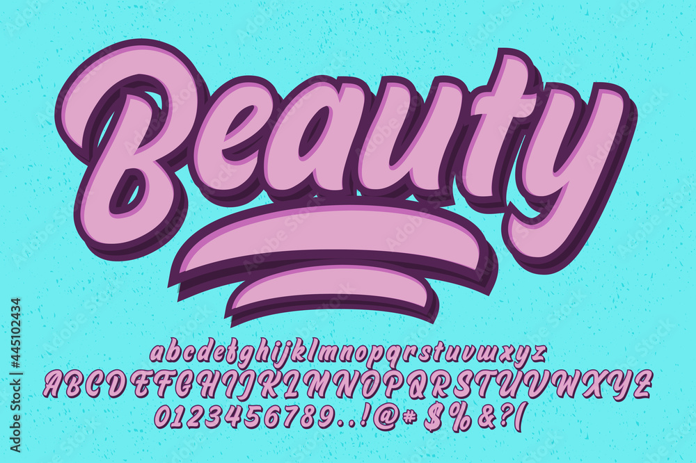 Obraz premium Modern script alphabet design